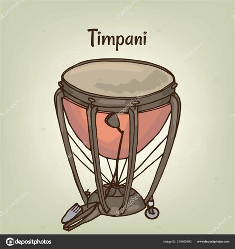 Timpani Instrument Drawing
