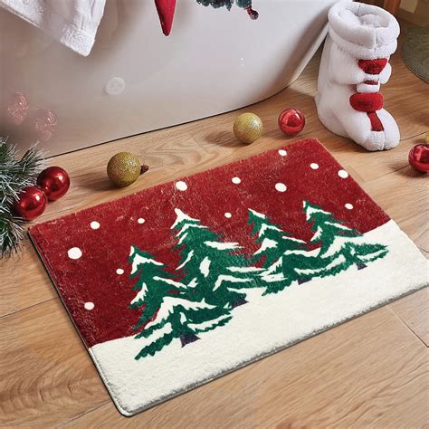 Amazon.com: St. Nicholas Square Bathroom Rug, Christmas Holiday Snowman ...