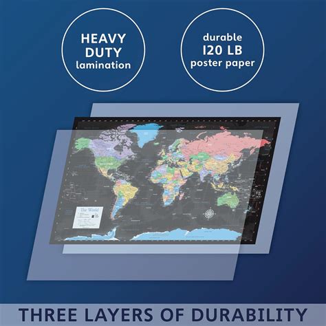 Palace Learning Laminated World Map: Wall Chart - 18 x 29 - Made in ...