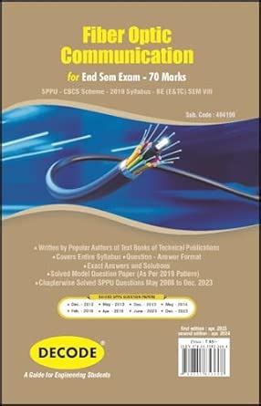 Fiber Optic Communication for SPPU 19 Course (BE - SEM VIII - E & Tc ...
