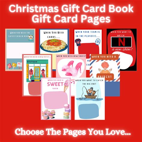 Printable Christmas Gift Card Book, 40+ Pages for Festive Gifting ...