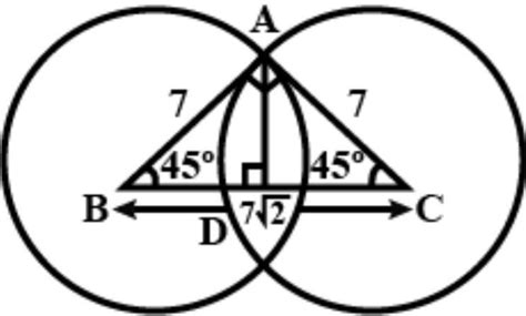 Two circle of radius 10 m intersect each other such thatthe distance ...