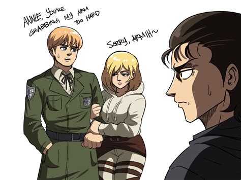 eren yeager, armin arlert, and annie leonhart (shingeki no kyojin ...