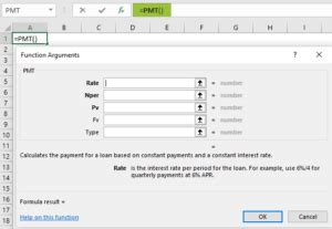 Excel-Formula PMT Function 的图像结果