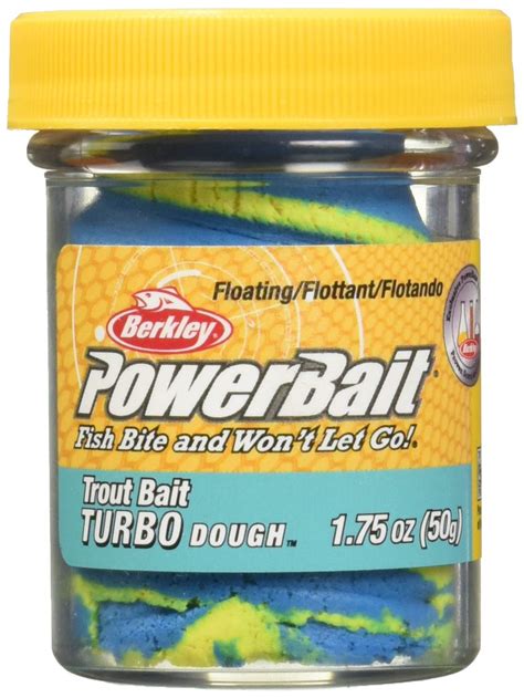 Buy Berkley PowerBait Turbo Dough Trout Bait, Blue Neon, Fishing Dough ...