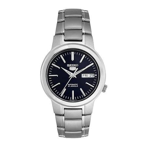 Seiko Stainless Steel Men's 5 Automatic Snka05K Blue Stainless-Steel ...