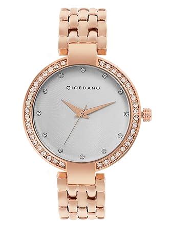 Giordano Analog Watch for Women with Diamond Indices, Stainless Steel ...