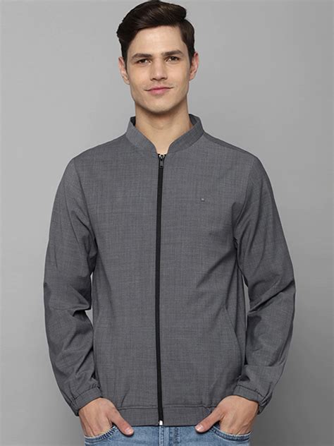 Men Grey Bomber Jacket