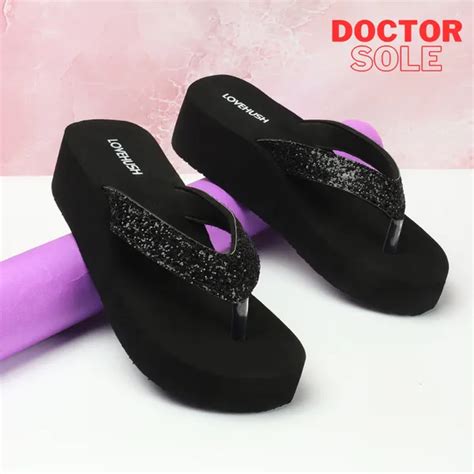 Lovehush Doctor Ortho Super Soft Slippers For Women (Black Heel) Price ...