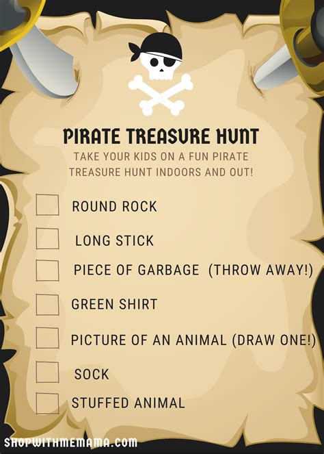 Pirate Treasure Hunt Printable