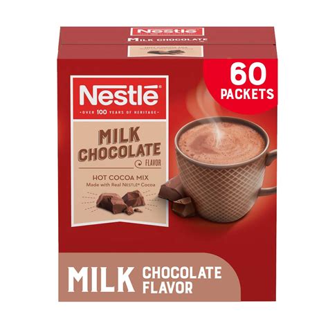 Amazon.com : Nestle Hot Chocolate Packets, Milk Chocolate Flavor Hot ...