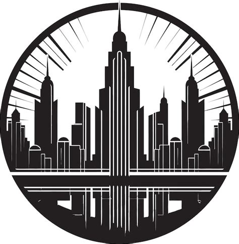 Silent structures minimalistic black cityscape mystic urban atmosphere ...