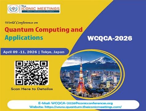 World Conference on Quantum Computing and Applications, Tokyo, Japan, 9 ...