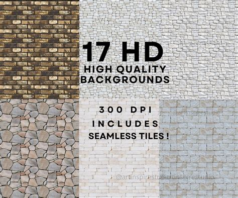 17 Brick Textures Digital Paper Seamless Rustic Brick Wall Digital ...