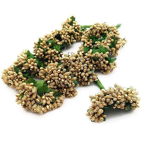 Buy TIED RIBBONS Decorative Artificial Golden Pollen Flowers for Craft ...