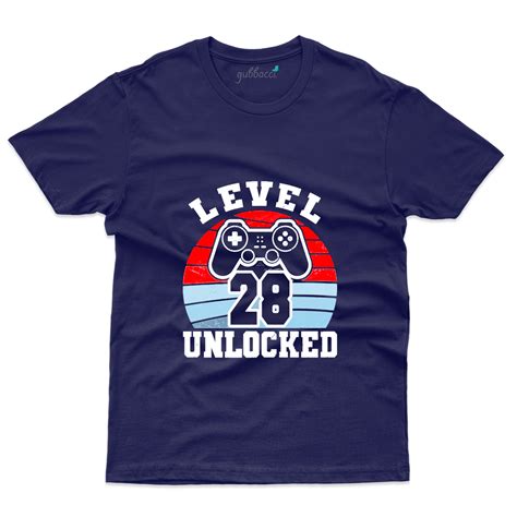 Best Level Unlocked 28 T-Shirt: 28th Birthday T-Shirt Collection | Gubbacci