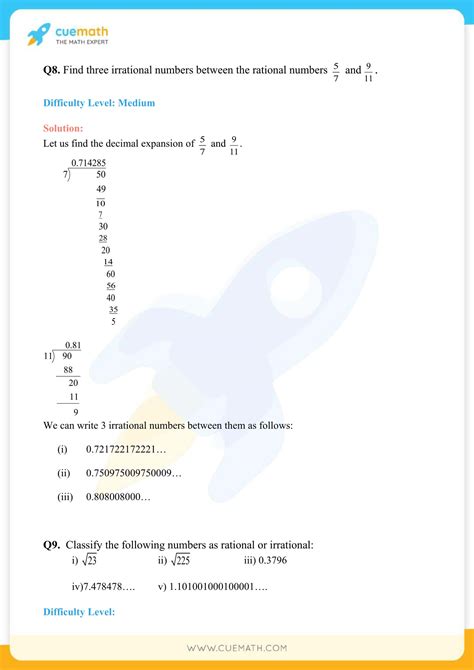 Class 9 Maths Chapter 1 Exercise 1.2 的图像结果