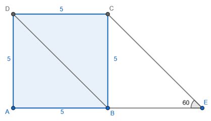 I draw a square with side 5 cm. I draw a parallelogram with equal area ...