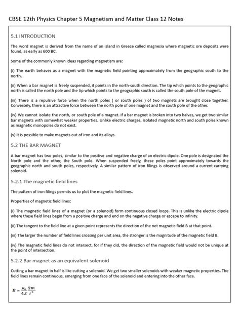 Image result for Class 12 Physics Chapter Bar Magnet