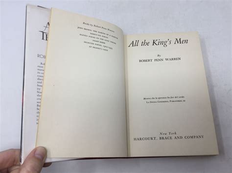 All the King's Men by Robert Penn Warren: Very Good Hardcover (1946 ...
