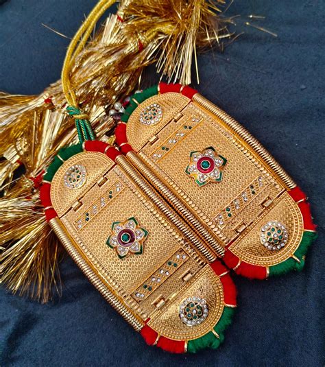 One Gram Gold Polish Plated Rajasthani Bajuband - Flying Beads