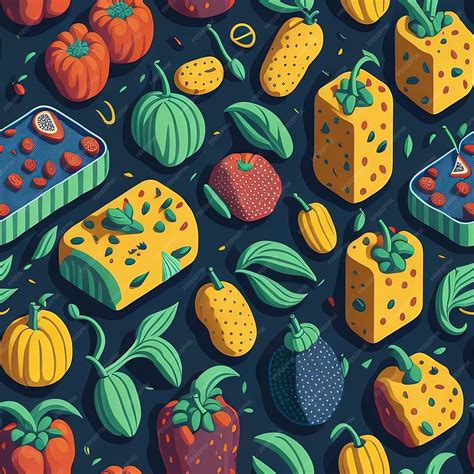 40+ Free Fruits And Vegetables Patterns Vector Graphics - Great Research
