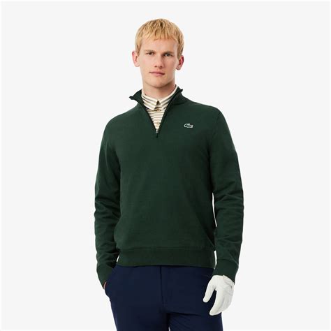 Lacoste Men's Golf Quarter-zip Windbreaker Sweater - L - 5 In Green ...