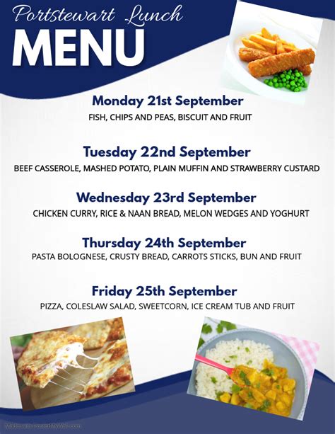 Image result for Lunch Menu Change