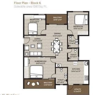 Rent 3 BHK Flat/Apartment in Janapriya Nile Valley Miyapur, Hyderabad ...