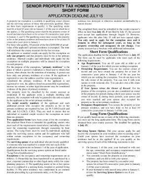 2018-2025 CO Short Form Property Tax Exemption for Seniors - El Paso ...