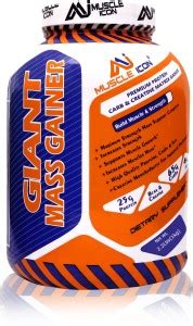 MUSCLE ICON GIANT MASS GAINER PREMIUM PROTEIN CARB & CREATINE MATRIX ...