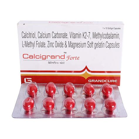 Calcigrand Forte Capsule 10's Price, Uses, Side Effects, Composition ...