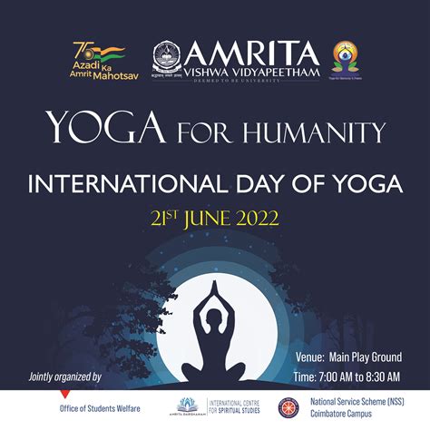 International Day of Yoga - 2022 | Intranet Amrita Vishwa Vidyapeetham ...