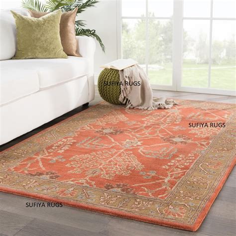 Buy SUFIYA RUGS Hand Tufted Carpet NZ Wool Treditional Design Non Slip ...