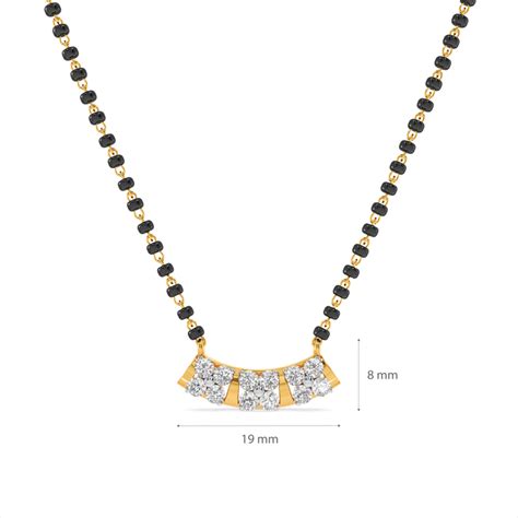 Ishita 9KT Gold Laboratory Grown Diamond Mangalsutra – PALMONAS