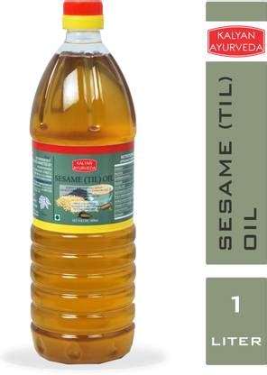 KALYAN AYURVEDA 100% Pure Unrefined Sesame (Til) Oil, 1 Liter Sesame ...