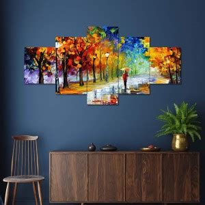 Perpetual Modern Art Wall Paintings for Bedroom Set Of 5 3D Framed For ...