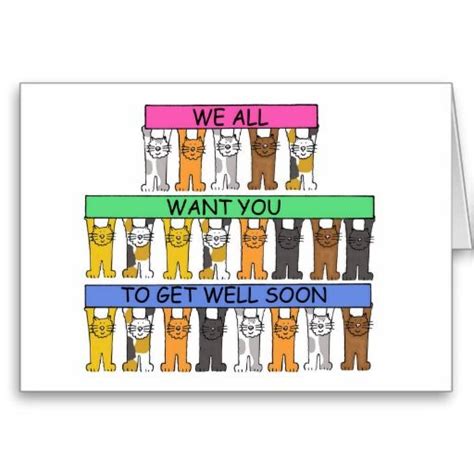 Get well soon cats from all of us. | Birthday cartoon, Cat birthday ...