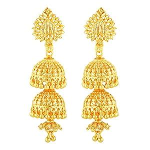 MEENAZ Traditional Temple One Gram Gold Brass Copper South Indian Screw ...