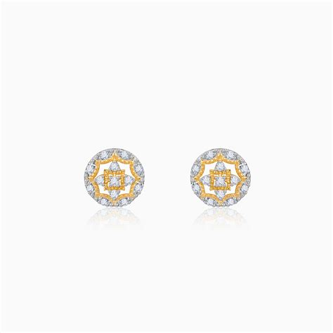 Gold Graceful Wheel Diamond Studs | GIVA Jewellery – Heer by GIVA