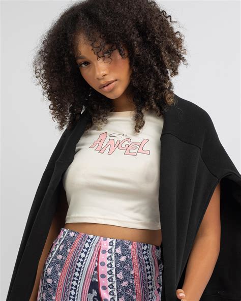 Shop MRKT. Darling Angel Baby Tee In White - Fast Shipping & Easy ...