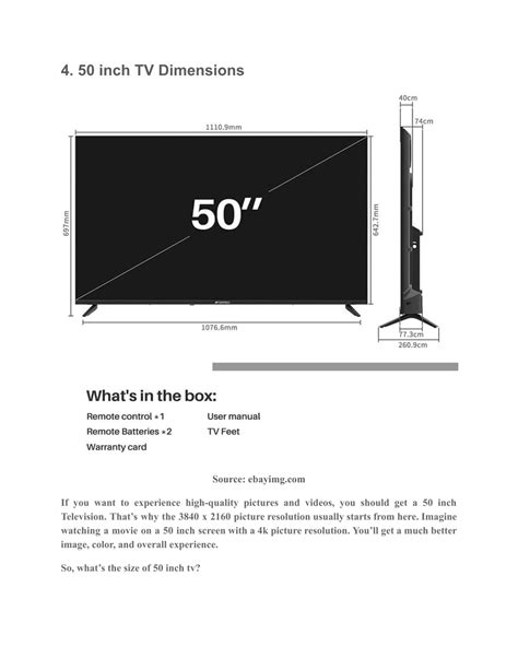 PPT - TV Dimensions Guide: Find the Perfect TV Size For Your Home ...