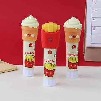 Jagmag® Set of 2 Fast Food Shape Super Glue Stick Non Toxic Transparent ...