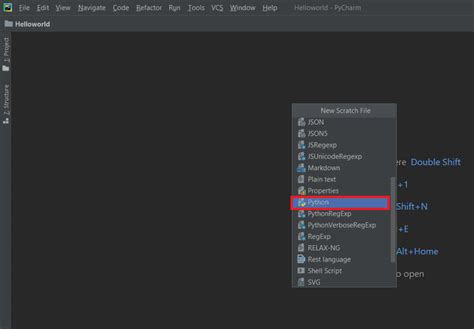 Image result for Python HelloWorld PyCharm