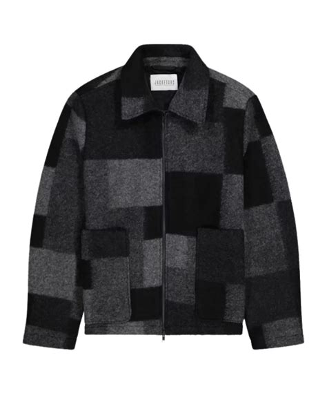 NN07 Gael Wool Black Jacket | NN07 Checkered Black Jacket