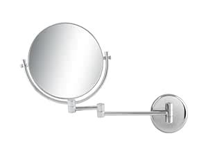 Buy JVD Deluxe Round Wall-Mounted Mirror, Brass Chrome Finishing,Double ...