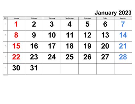 January 2025 Calendar | Free Printable PDF, XLS and PNG - www.colomio.com