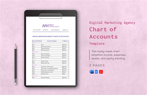 Digital Marketing Agency Chart of Accounts Template in PDF, Word ...