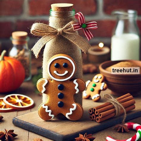 Gingerbread Man Bottle Decoration Ideas, Bottle Craft Ideas