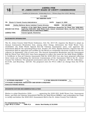 Fillable Online Adoption of the Solid Waste Annual Assessment ...